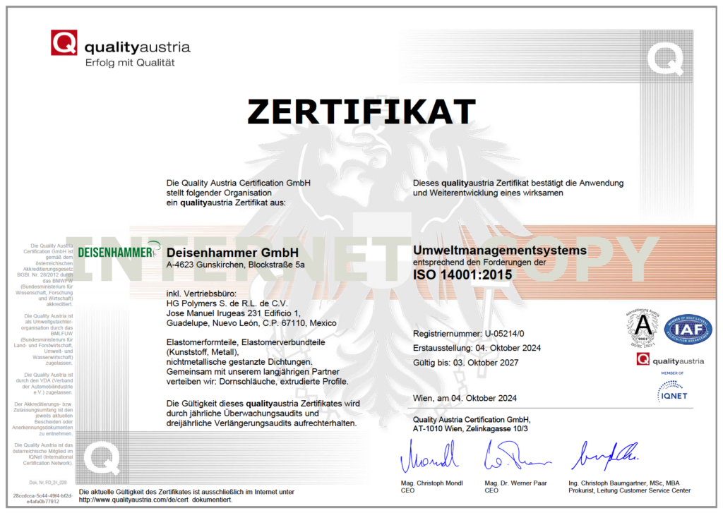 Zert QA 14001 de